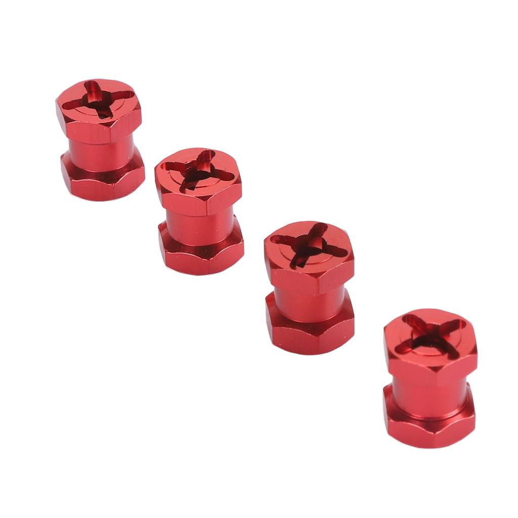 4PCS RC Wheel Hex Spacers 12mm Dia 15mm Length Hex Hub Extenssion with Metal Locking Lug Nut and Lock Pins for RC Cars