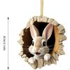 Easter Bunny Pendant Day Hanging Sign Acrylic DIY ,Easter Wreath Decoration for Party