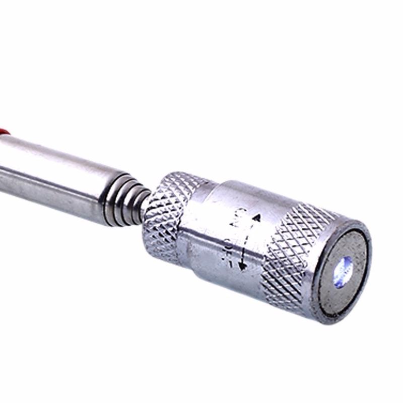 Mini LED Pick Up Tool Telescopic Magnetic Tool For Picking Up Nuts and Bolts New