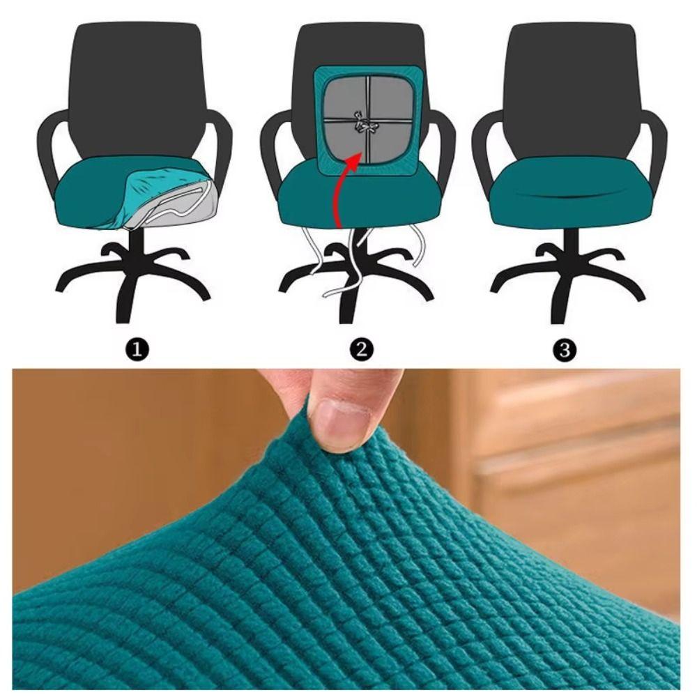Removable Office Chair Seat Covers Velvet Chair Cover New Chair Dustproof Cover