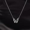 Diamond Butterfly Pendant Necklace Personalized Fashion Wedding Party Ladies Clampsy Necklace Festival Girl Jewelry Gift