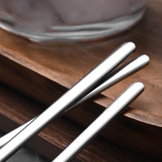 Coffee Stirring Spoon Stainless Steel Long Handle Spoon Polished Rust-Proof Creative Dessert Spoon for Home Cafe Kitchen Tool for Stirring