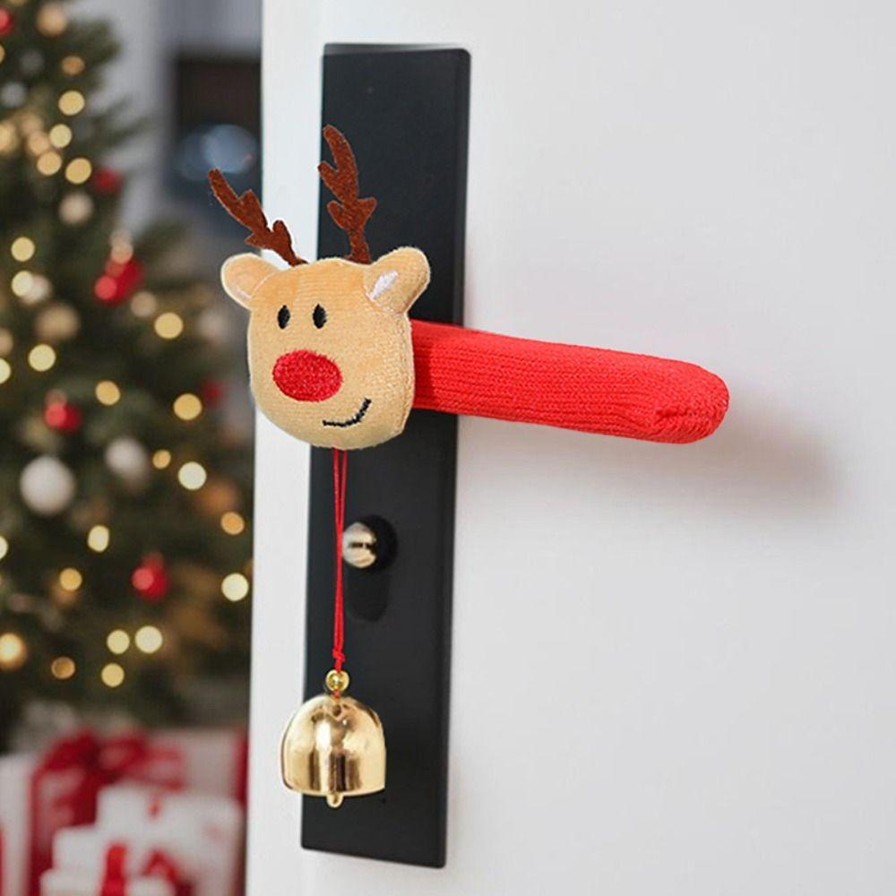 Protective Christmas Door Handle Covers Soft Door Knob Cover Gift Christmas Decorations  New Year