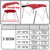 600D 3/4 Bow Bimini Top Boot Cover + Bimini Top Storage Bag Cover Anti UV Dustproof Waterproof Yacht Boat Cover with Zipper
