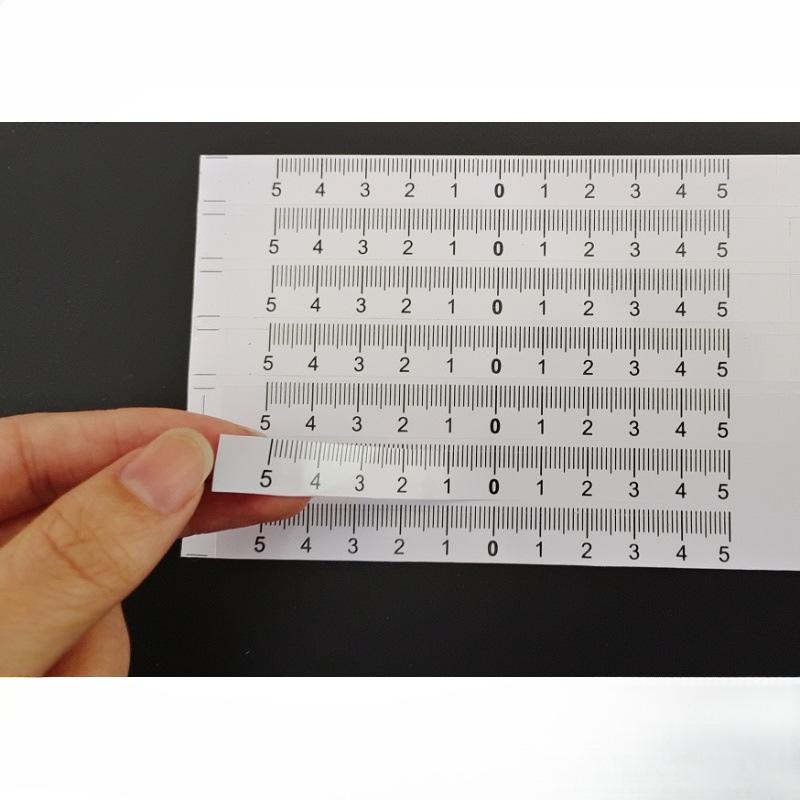 Waterproof Self-Adhesive Scale Ruler Sticker - Midpoint Measurement Marker.
