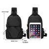 Men's Messenger Bag-Adjustable Shoulder Straps,Multi-Pocket Sports Chest Bag,With USB Port,Suitable for Daily Commuting,Travel