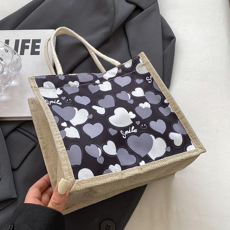 Cute Cartoon Love Souvenir Girl Japanese Ins Small Tutoring Bag Summer Outing Hand Bento Bag