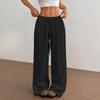 New Fashionable Women's Clothing, Elegant and Versatile, Elastic and Casual, Solid Color Pants, Wide Leg Pants