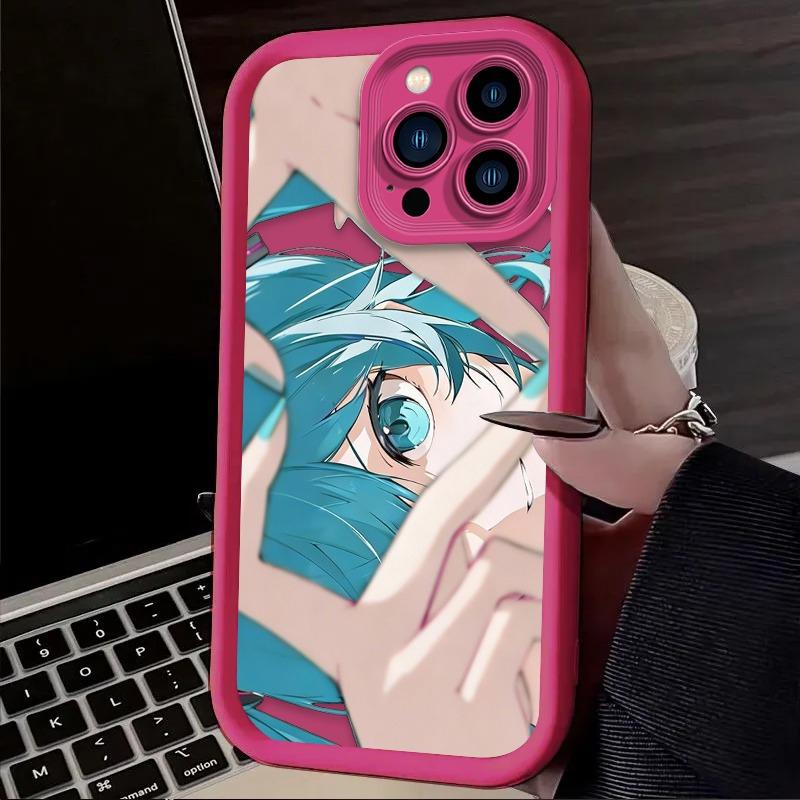 H-Hatsunes Kawaii Love Heart M-Miku Phone Case For iPhone 17 Air 16 16E 15 14 13 12 11 Pro Max X XS X S Max XR SE 2020 SE4 7 8
