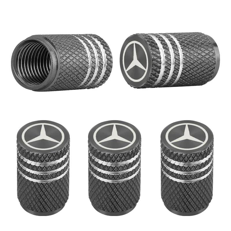 5pcs Car Valve Caps Tire Wheel Stem Air Valve Caps For Mercedes Benz W203 W204 W205 W210 W211 W212 W221 W222 CLS CLA CLK SLK GL5