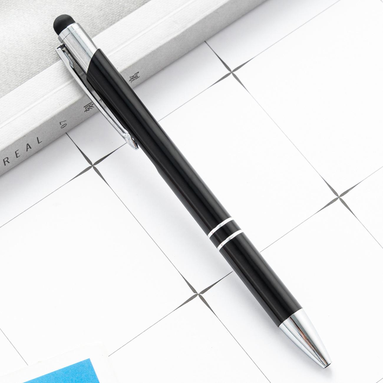 

1 шт. Канцелярские принадлежности для офиса и школы, цветной сенсорный экран, шариковая ручка, симпатичная металлическая ручка Ink Color：Black