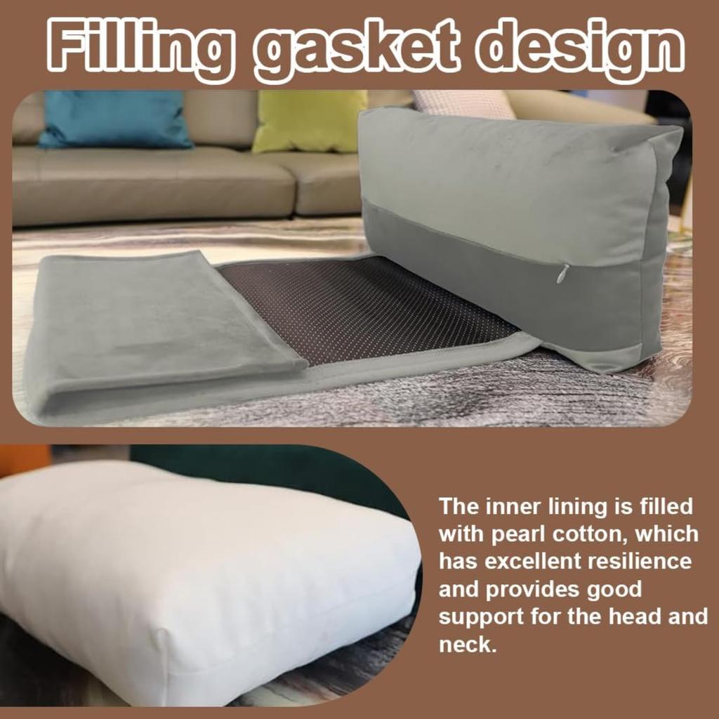 Non-Slip Headrest Pillow for Recliners Armchairs,Headrest Ergonomic Pillow with Velvet Cover,Memory Foam Headrest Neck Pillow, Neck Support Cushion