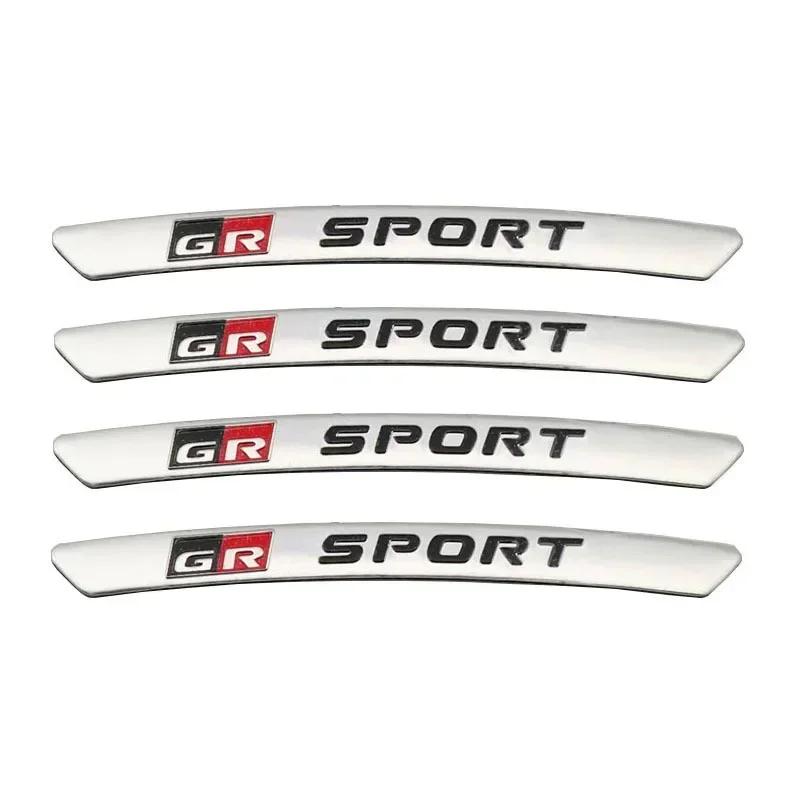 

4Pcs ABS GR Sport Logo Wheel Rim Stickers Emblem Badge For Toyota Gazoo Racing YARiS Corolla RAV4 C-HR Camry Supra Prado