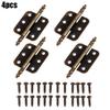 Decorative Antique Bronze Hinges with 6 Holes for Jewelry Boxes and Cabinets Iron Hardware for Various Applications
