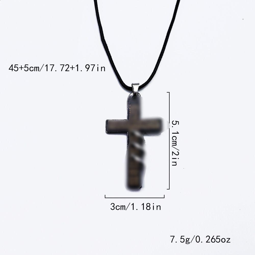 Men's Retro Cross Scripture Pendant Necklace - Hip Hop Style