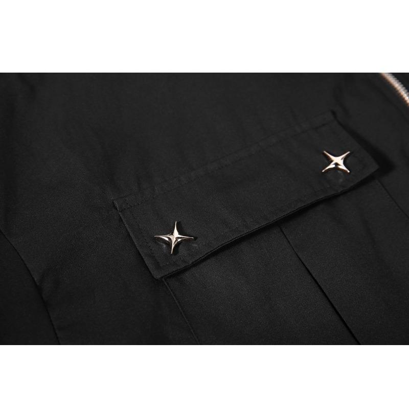 Spring and Autumn Cargo Jacket Men's Lapel Casual Solid Color Retro Casual Men's Plus Size Fashion Jacket Loose