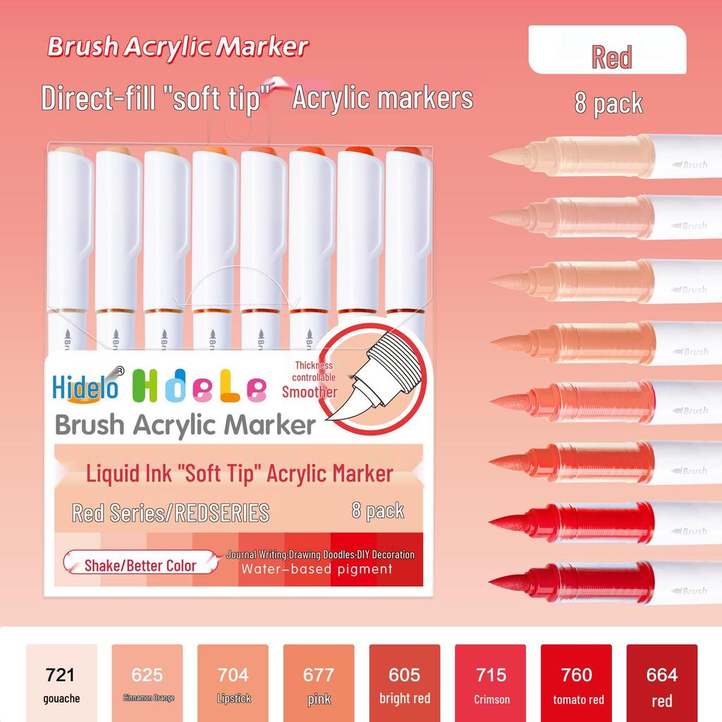 Huideler 639 Soft Tip Acrylic Marker Pen - 240 Colors for Student Art & Graffiti