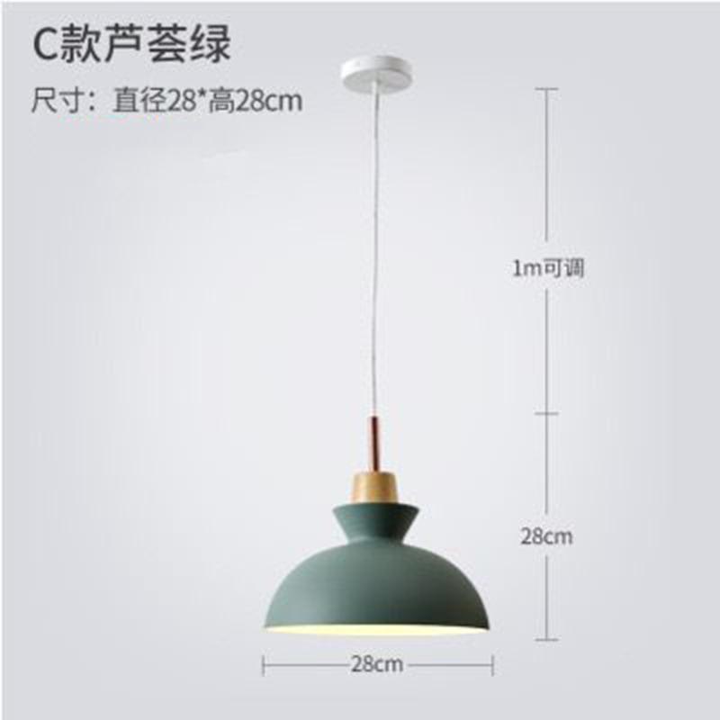 Nordic Lamps Simple Modern Macaron Living Room Chandelier Restaurant Dining Table Single-head Milk Tea Shop Lighting Chandelier