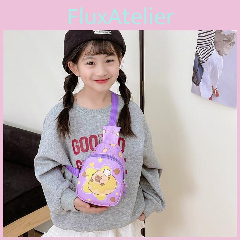 Capybara Donut Printed Shoulder Crossbody Chest Bags Children Cartoon Gifts