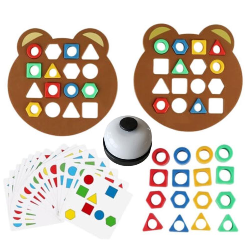 

Игра на соответствие форм Цвет Сенсорная Развивающая игрушка Форма Быстрое соответствие Детская настольная игра