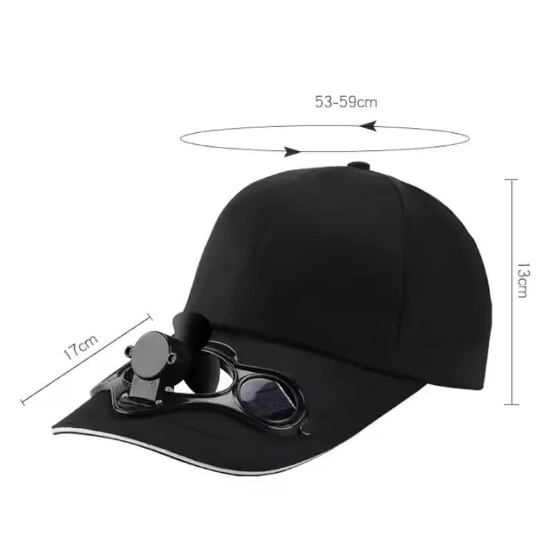 Solar-Ventilator-Kappe UV-Schutzhut Leichte Netz-Baseballkappe mit Kühlventilator für Angeln Golf Reisen Sport Sommer-Accessoire