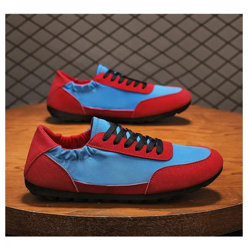Spring Autumn Casual Flats Mixed Colors Round Toe Shoes For Men Concise Lace Up Sneakers  New Arrival Hot