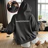 Amazon Autumn and Winter Fleece Sweater Letter Print Loose Thick Warm Casual Hoodie 9008 Print