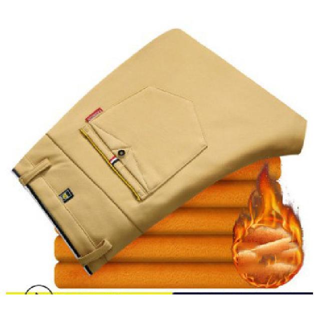 

2024 Осень и зима Новые брюки мужские эластичные универсальные повседневные брюки мужские деловые узкие прямые брюки из бархата 38