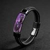 Natürliches Amethyst-Steinarmband für Damen Herren 2026 Trendiger Luxus Stressabbau Energieausgleich Minimalistisch Meditation Yoga Geschenk