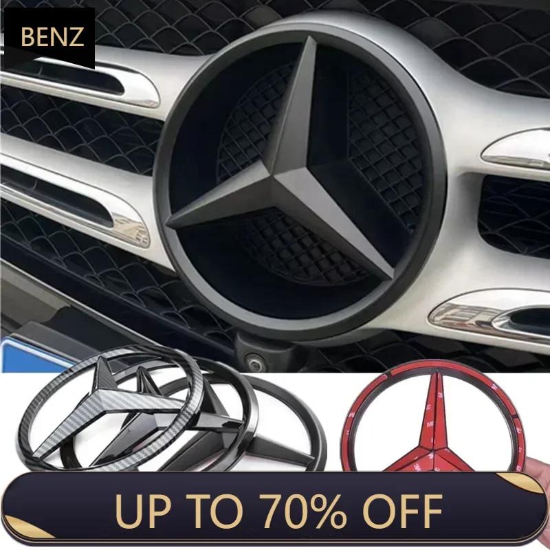 azrnje1 C180 W204 1Pcs ABS Car Front Grille Badge Decal Cover Emblem for Mercedes Benz W204 W205 W210 W211 W212 W213 C E Class GLA GLK M