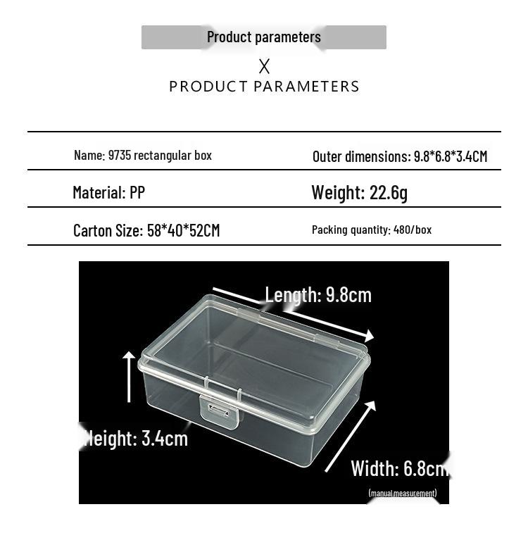 Cutie de depozitare și afișare pentru feronerie din plastic transparent