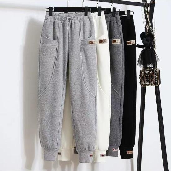 Grey Sports Pants Women's New Spring and Autumn Thin Loose Versatile