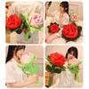 Rose Plush Toy Realistic Flower Design Soft Healing Never Withering Imitation Rose Flower Emotional Companion Toy