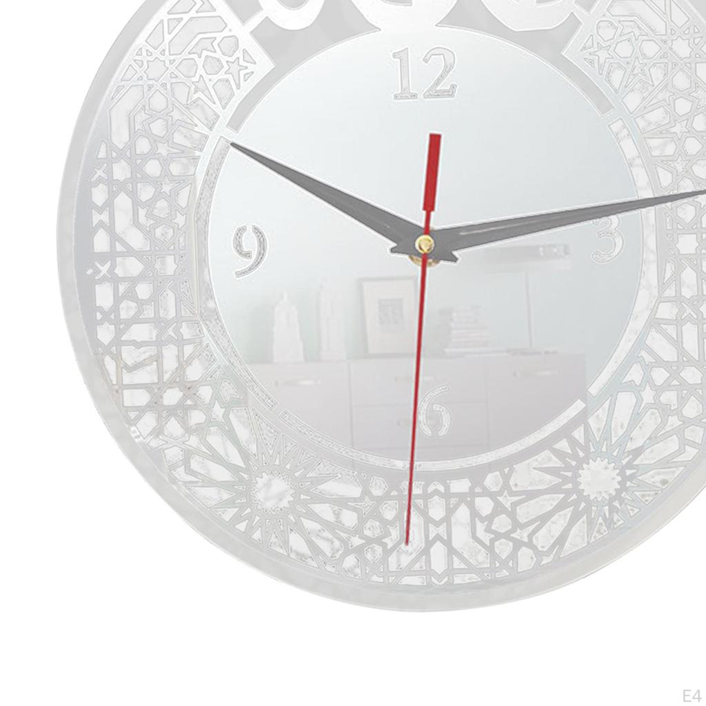 Wall Clock, Digital Clock Pendulum Silent, Hanging Decorations for Living Room Bedroom Eid