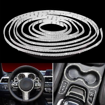 5m Bling Auto Zierleiste Selbstklebend Bling Auto Innenraum Außen Zubehör Auto Armaturenbrett Dekor Strass Auto Zubehör Aufkleber