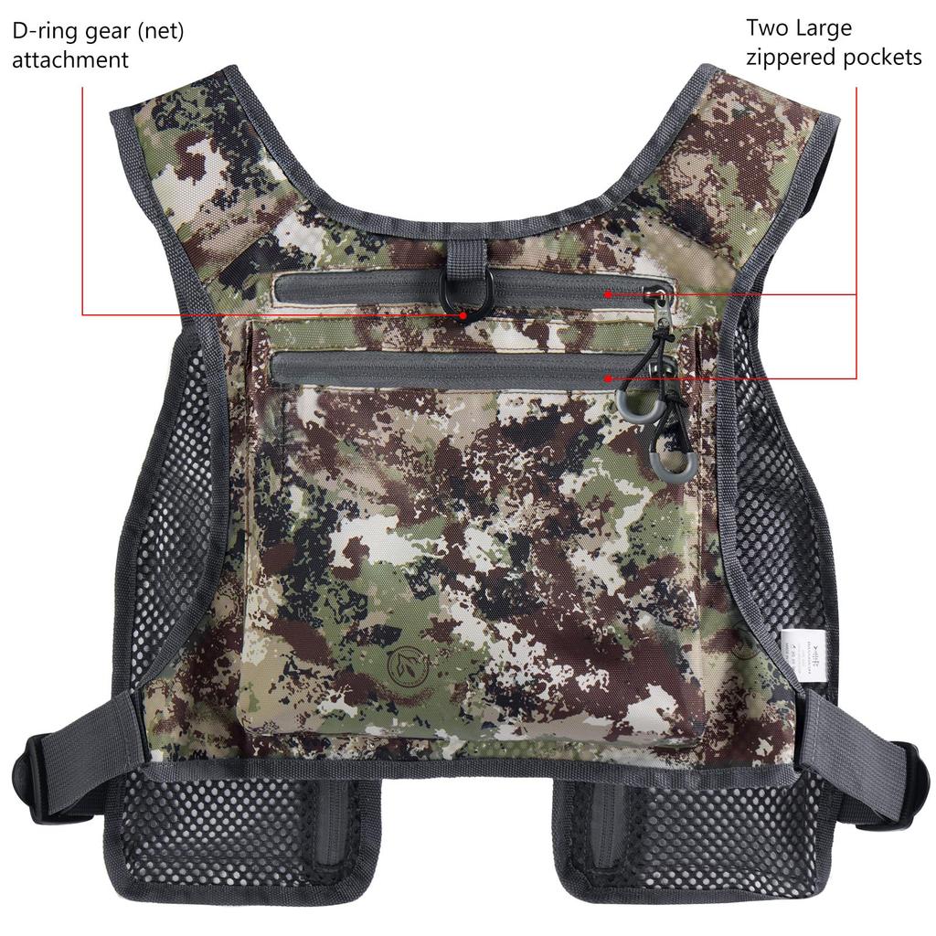Bassdash FV08 Lightweight Fishing Short Game Vest Vest, Unisex, (No Buoyancy)