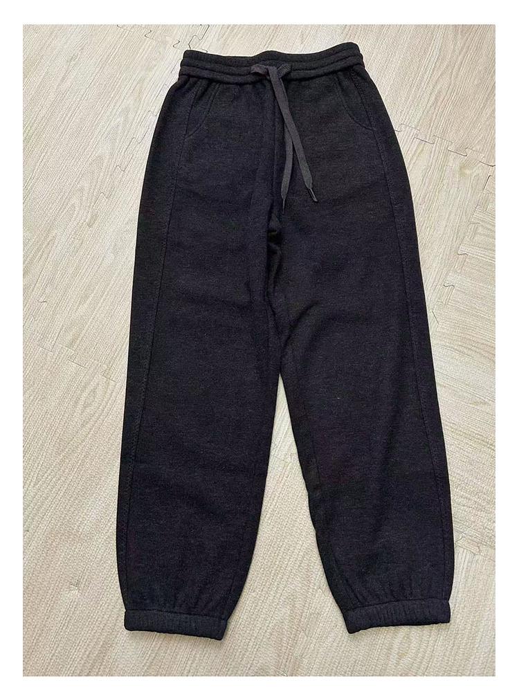 

Luxury Silk Wool Blend Elastic Waist Loose Fit Slimming Casual Sweatpants Small