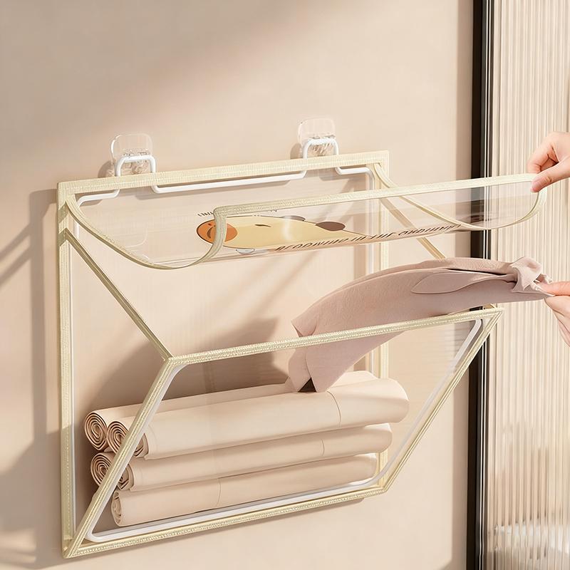 Waterproof Bath Bag, Bathroom And Toilet Storage Bag For Clean Clothes, Multi-Functional Wall-Mounted Shelf Behind The Door