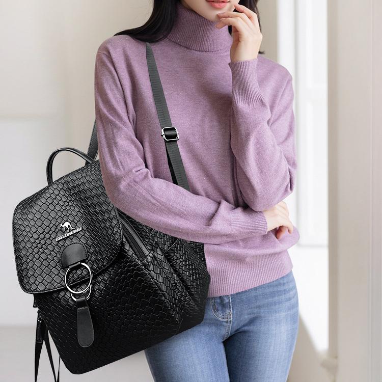 2024 New Hot Selling Women's Backpack Mom Middle Fashion Casual Large Capacity Lock Buckle Anti Theft Backpack Students Backpack