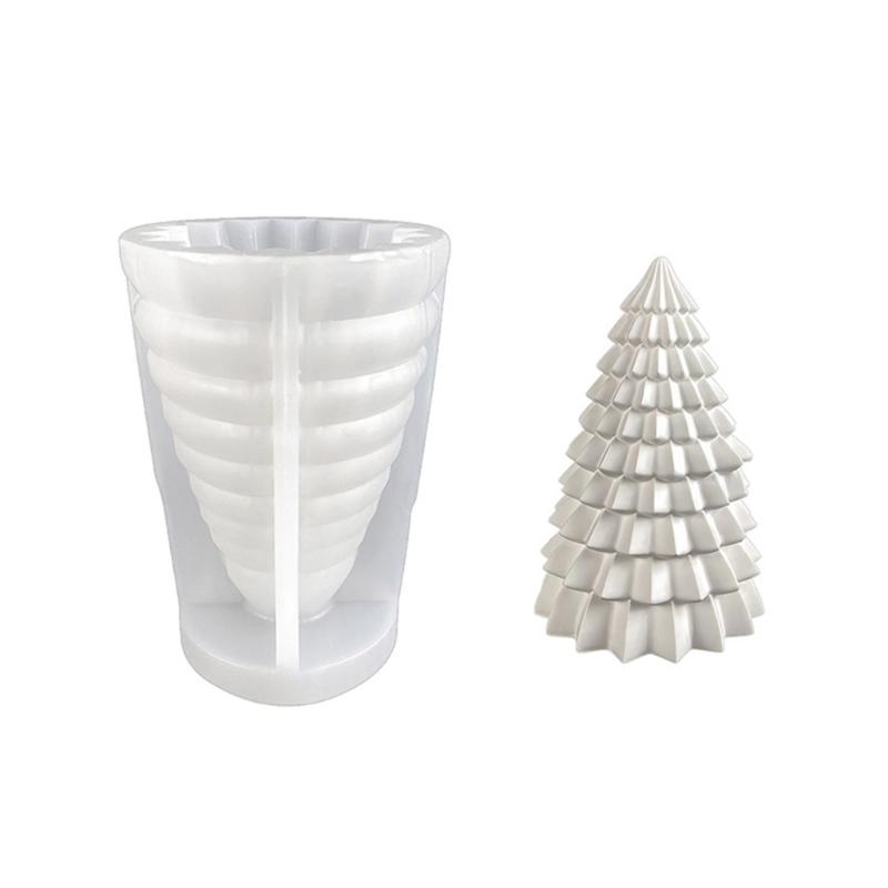 Delicate Christmas Tree Silicone Mold DIY Geometric Jewelry Holder Molds Aromatherapy Soap Casting Mould Handmade Gift