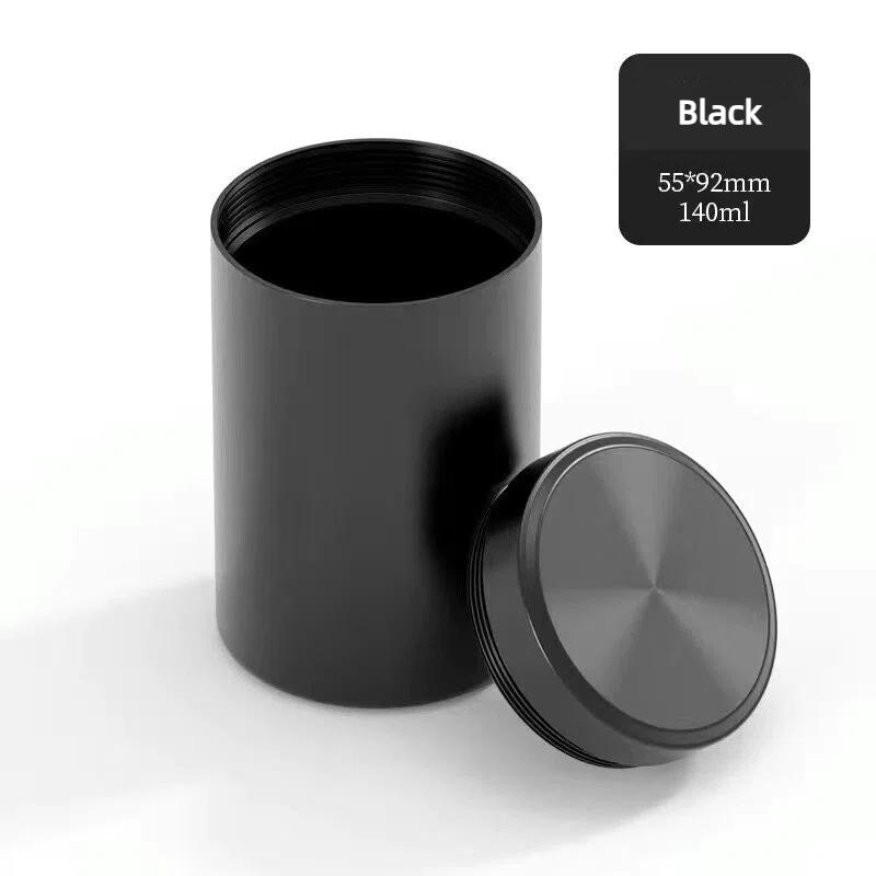 Luftdichte Geruchsdichte Teedose aus Aluminiumlegierung Mini Kräuter Vorratsbehälter Tragbarer Kaffee Aufbewahrungsbehälter Auslaufsichere Teedose