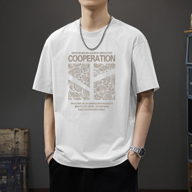 

Cotton Short Sleeve T Shirt Fashion All Match Breathable Summer Sport T-shirt Men Top S