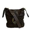 11436 Signature Canvas Shoulder Bag Brown Canvas Women Used
