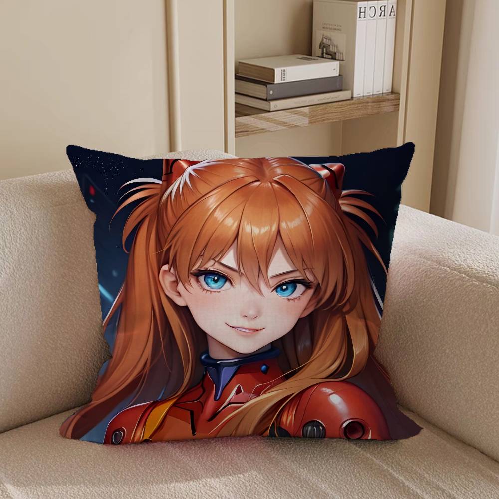 Asuka Langley Soryu Ahornblatt Design Kissenbezug Fröhliche Herbsternte Dekor Feiertagsdekorati Kissenbezug