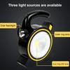 30W Torch Practical Solar Panel Design Waterproof Water-Resistant Flashlight COB LED Work Light Camping Supplies