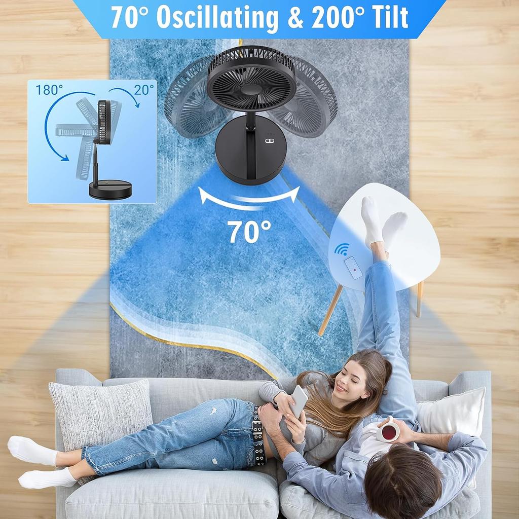 Xiaomi Portable Silent Charging Long-life Mini USB Desktop Fan With Telescopic And Folding Floor-standing Household Electric Fan