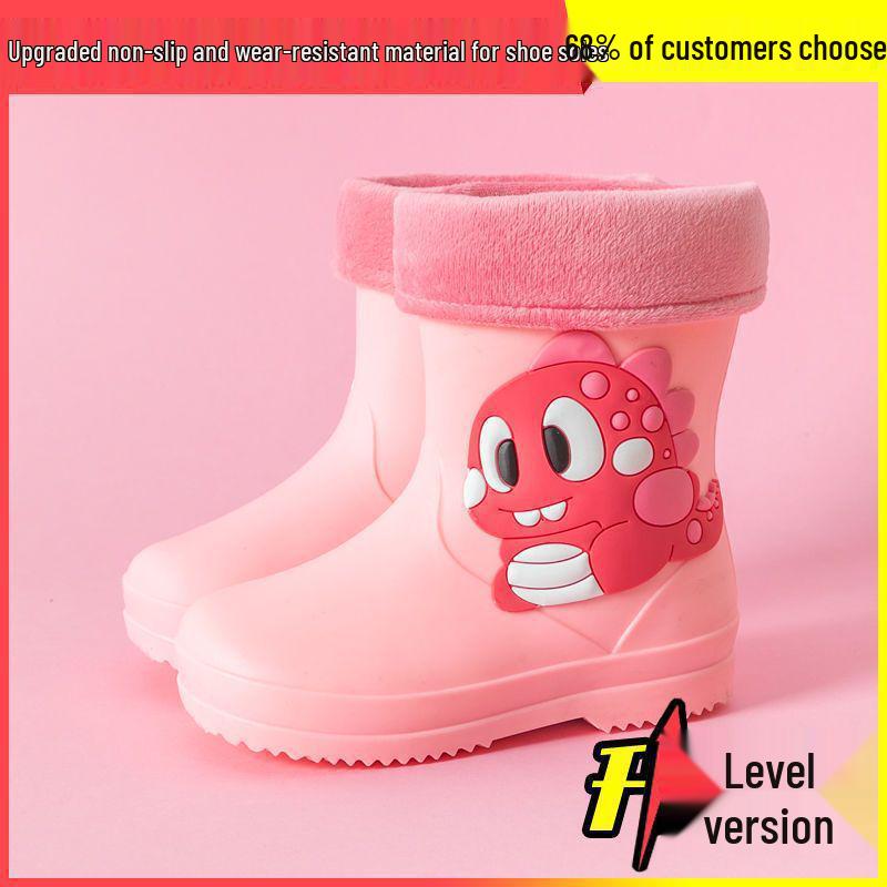 Cartoon Baby Non-Slip Waterproof Rubber Rain Boots - Cute Toddler Shoes