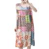 Ethnic vest women's nightgown summer thin cotton and silk loose artificial cotton loungewear casual suit thin skirt