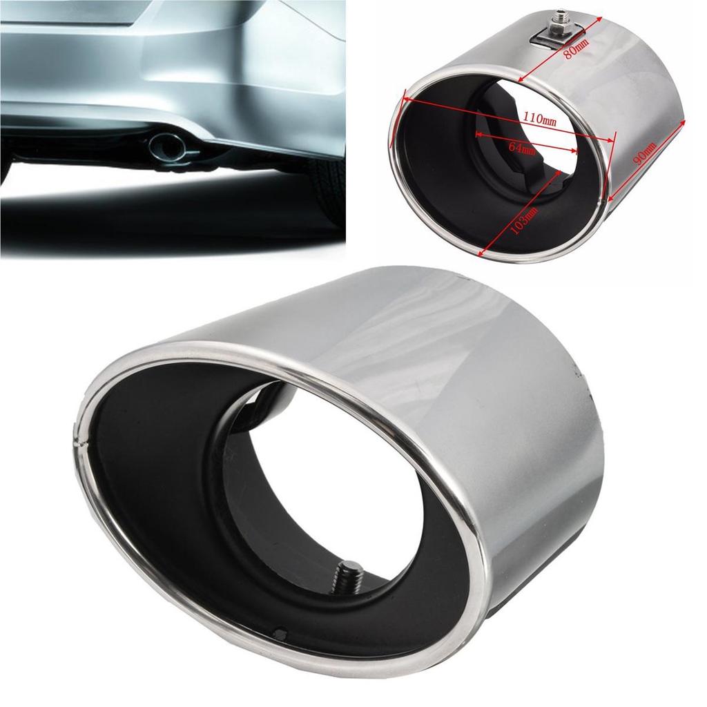 Universal Biegen Single Tube Silber Auto Auspuff Schalld/ämpfer Fahrzeug Stahl Endrohr Auto Umr/üstung Zubeh/ör