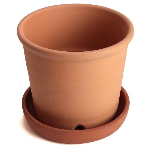 

Горшок Mikawayaki KANEYOSHI в домашнем керамическом цветочном горшке Mikawayaki S Pot Red Ware 7 с пластиной [Сделано в Японии/Надежное качество] №. коричневый